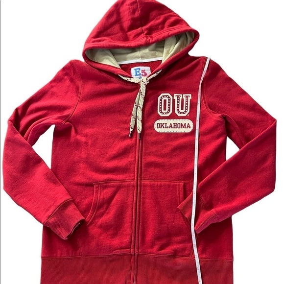 E5 CLASSICS WOMENS OU ZIPPERED HOODIE WITH BLING SIZE MEDIUM - Picture 6 of 12